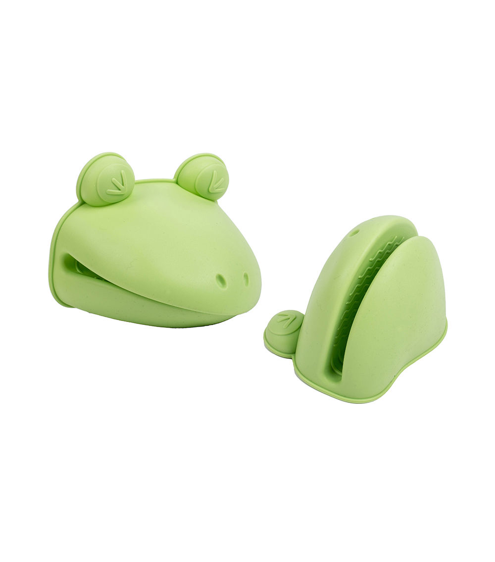 Silicone Oven Grip Mitt Frog, Green