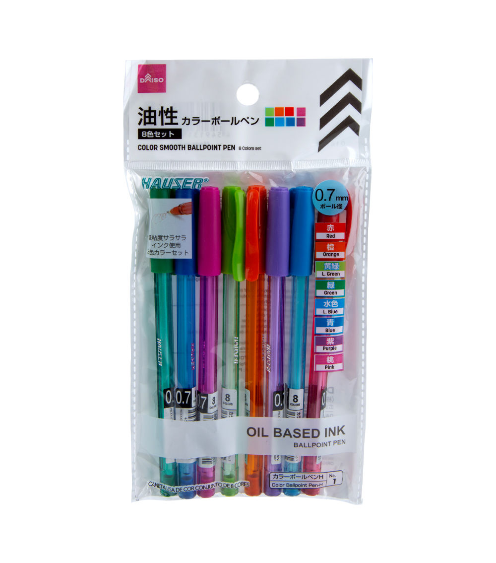 Oil Based Color Ballpoint Pen Set- ( 0.7mm )