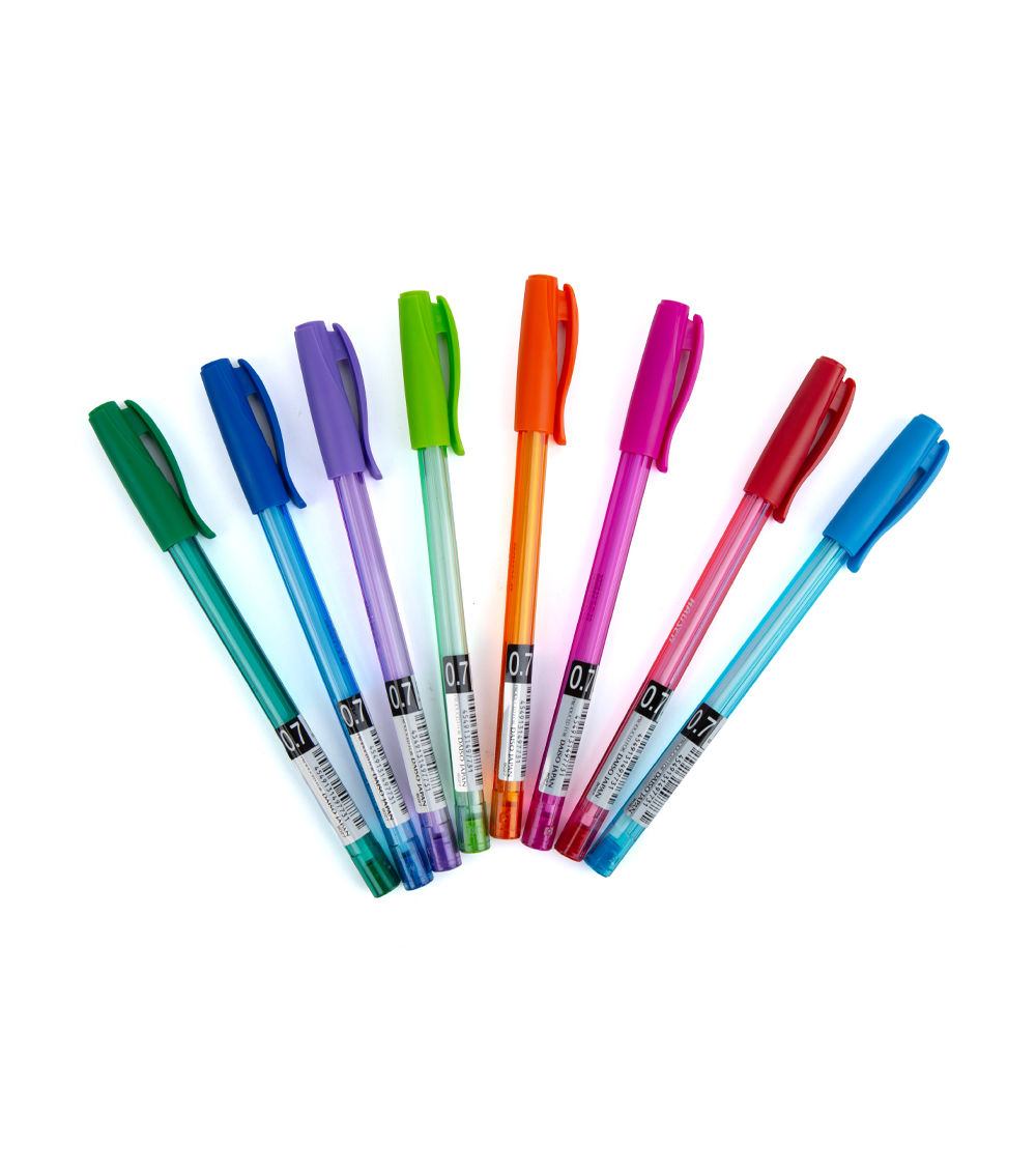 Oil Based Color Ballpoint Pen Set- ( 0.7mm )