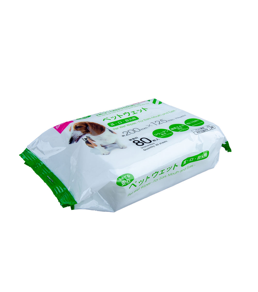 Pet Wet Wipes for Mouth & Eyes - Cleaning Wipes, 80 Sheets