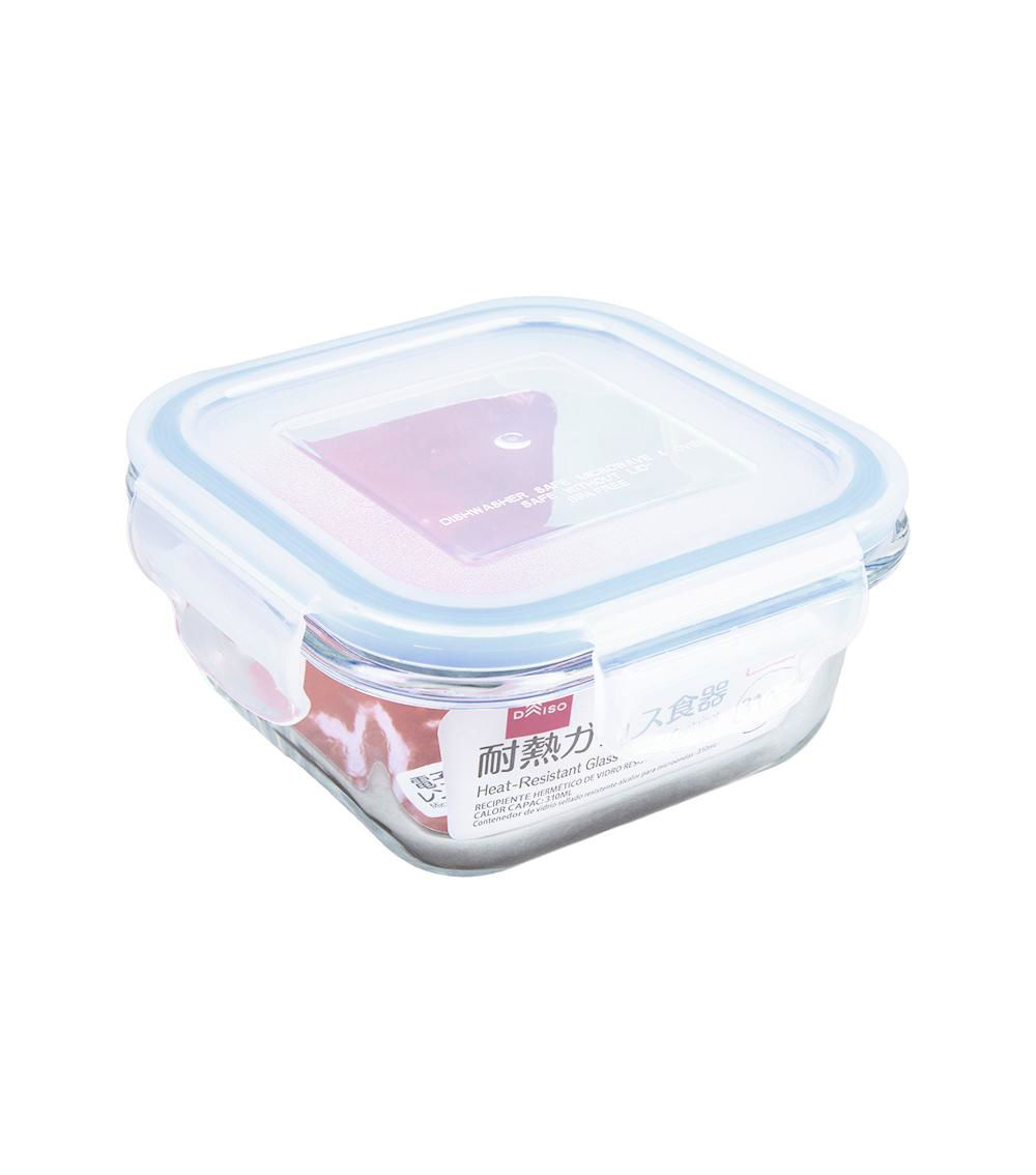 Microwave Safe Heat-Resistant Glass Sealed Container -310mL