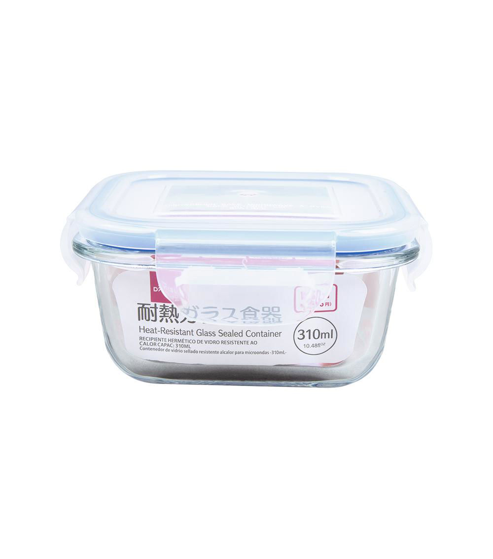 Microwave Safe Heat-Resistant Glass Sealed Container -310mL