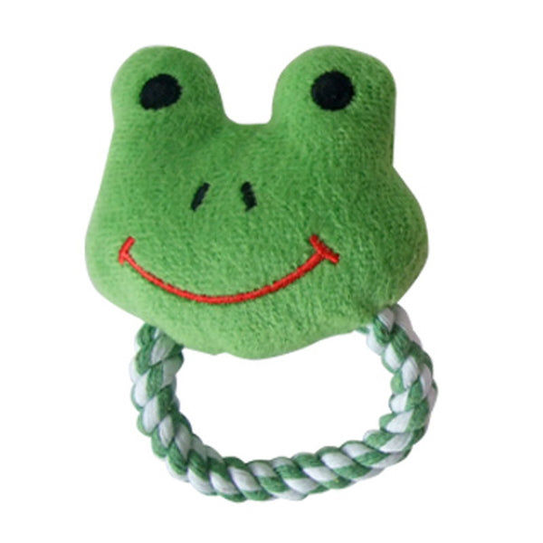 Plush Animal Rope Toy (Frog/Bear)