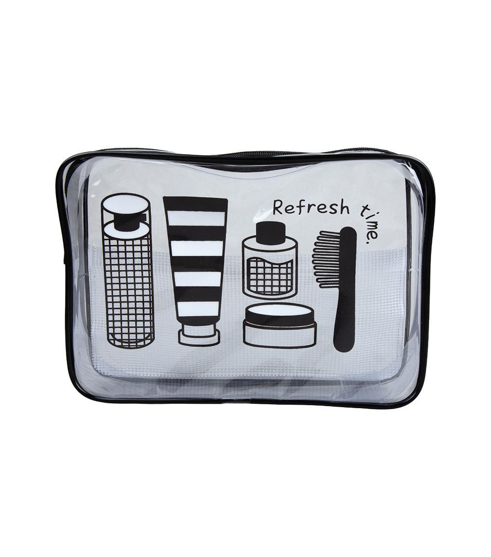 Travel Mark Pouch, Clear & Black (1 pc)