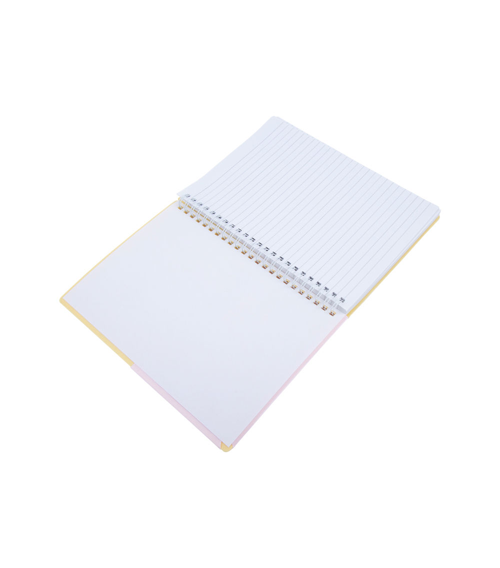 Pastel Spiral Notebook -A5 - 70 Pages - With Front Pocket-