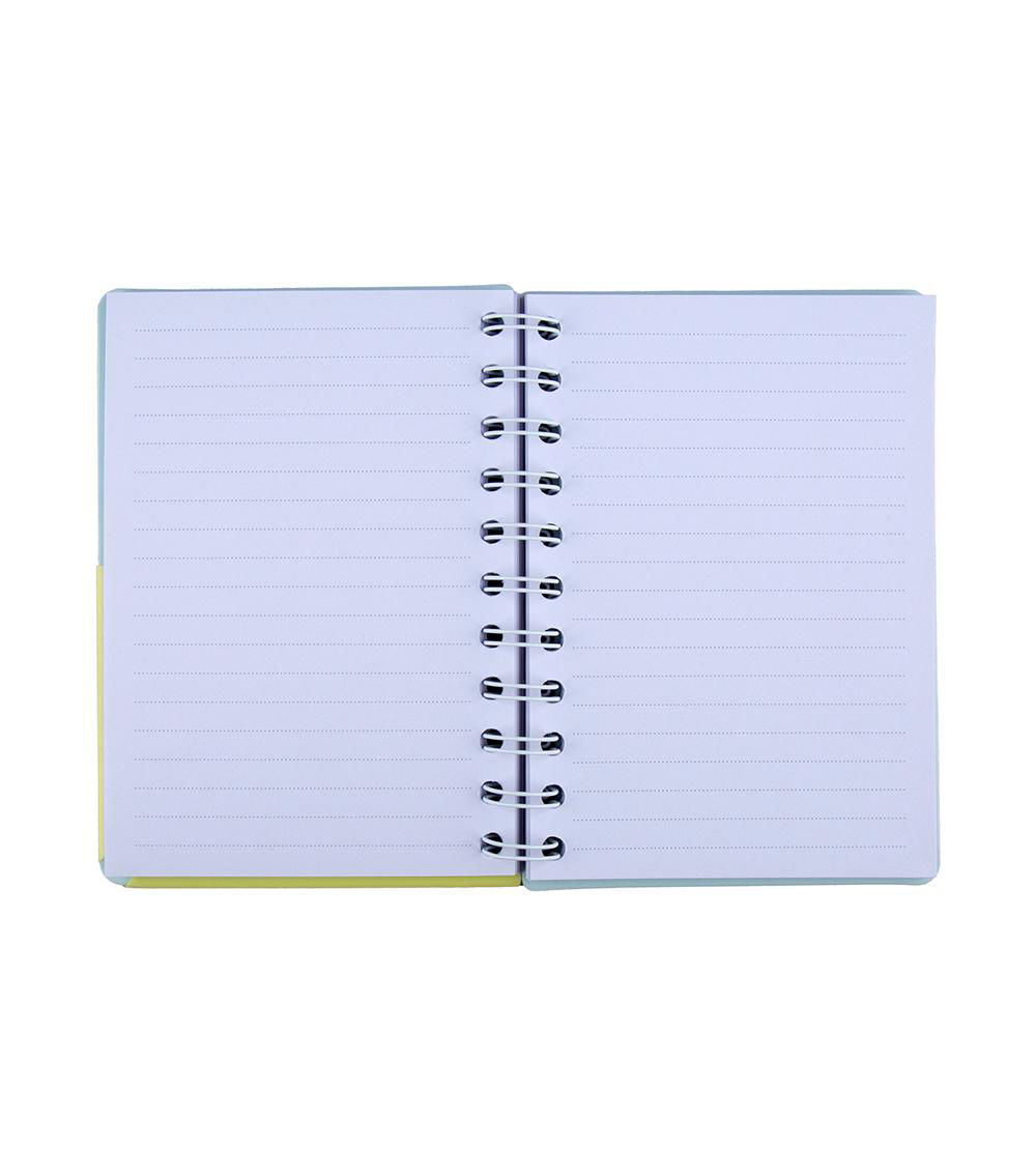 Pastel Spiral Notebook -A6 - 120 Pages - With Front Pocket-