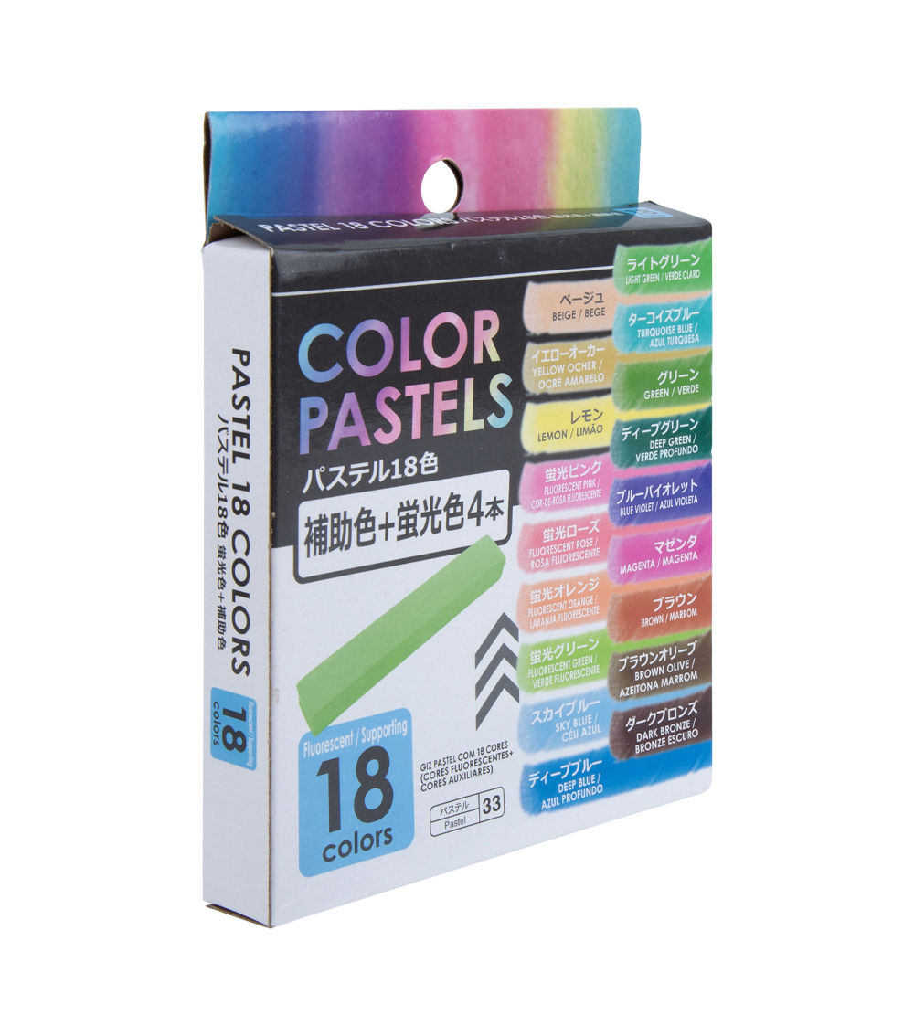 Pastel Fluorescent Marker Set of 18 pcs - Multicolor