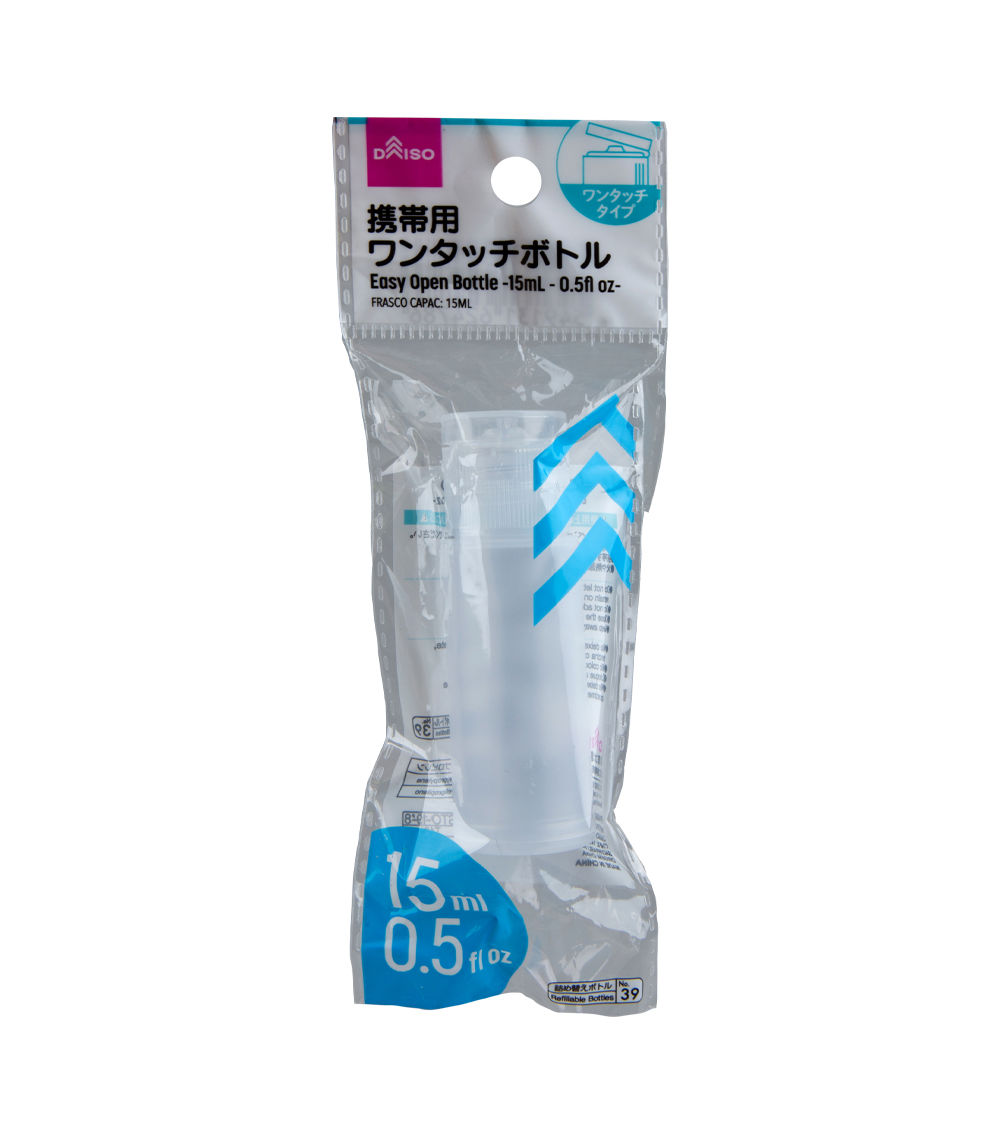 Easy Open Travel Bottle – Clear (15ml)