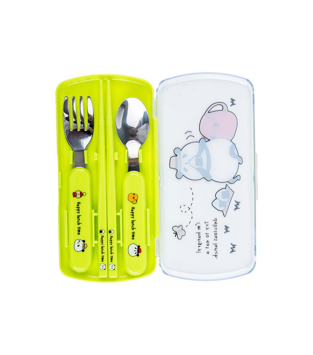 Animal Design Chopstick, Spoon & Fork Set, Assorted (1 Set)