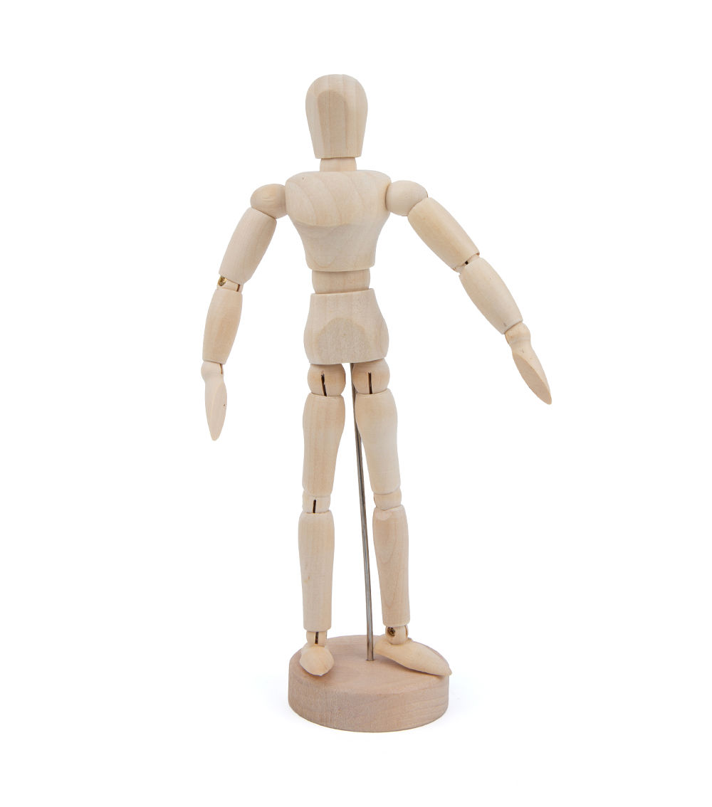 Wooden Mannequin – Cream 20cm (7.9 Inches)