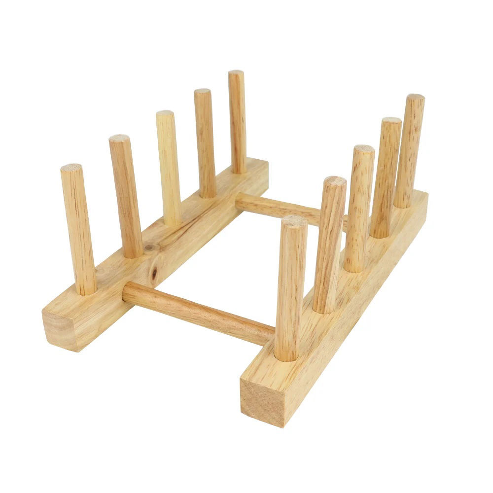 Wooden Dish Stand – Natural Finish