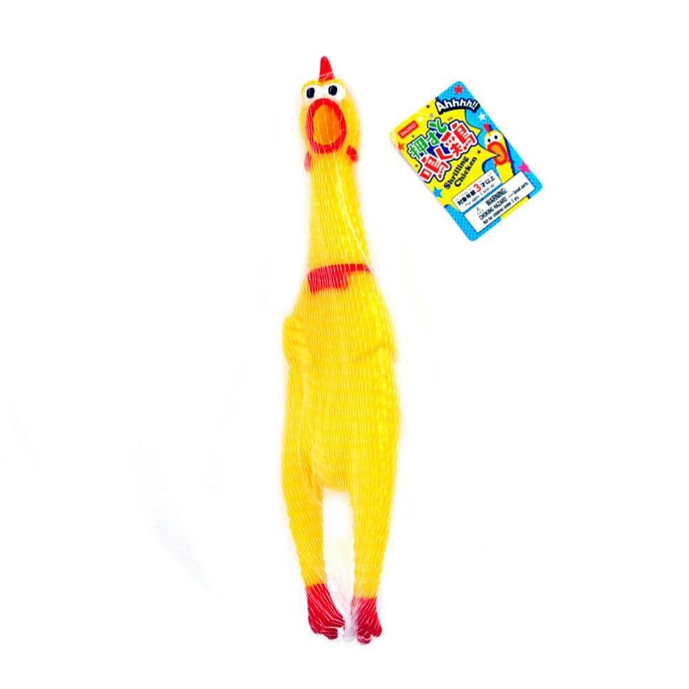 Rubber Chicken Squeaky Toy, Yellow