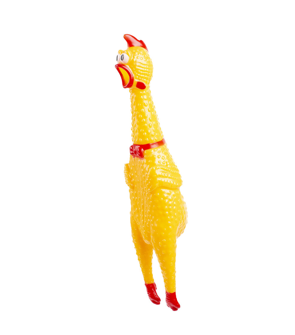 Rubber Chicken Squeaky Toy, Yellow