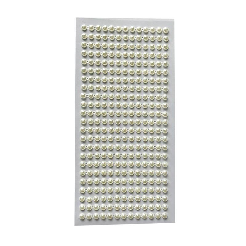 Self-Adhesive Pearl Stickers Sheet – White
