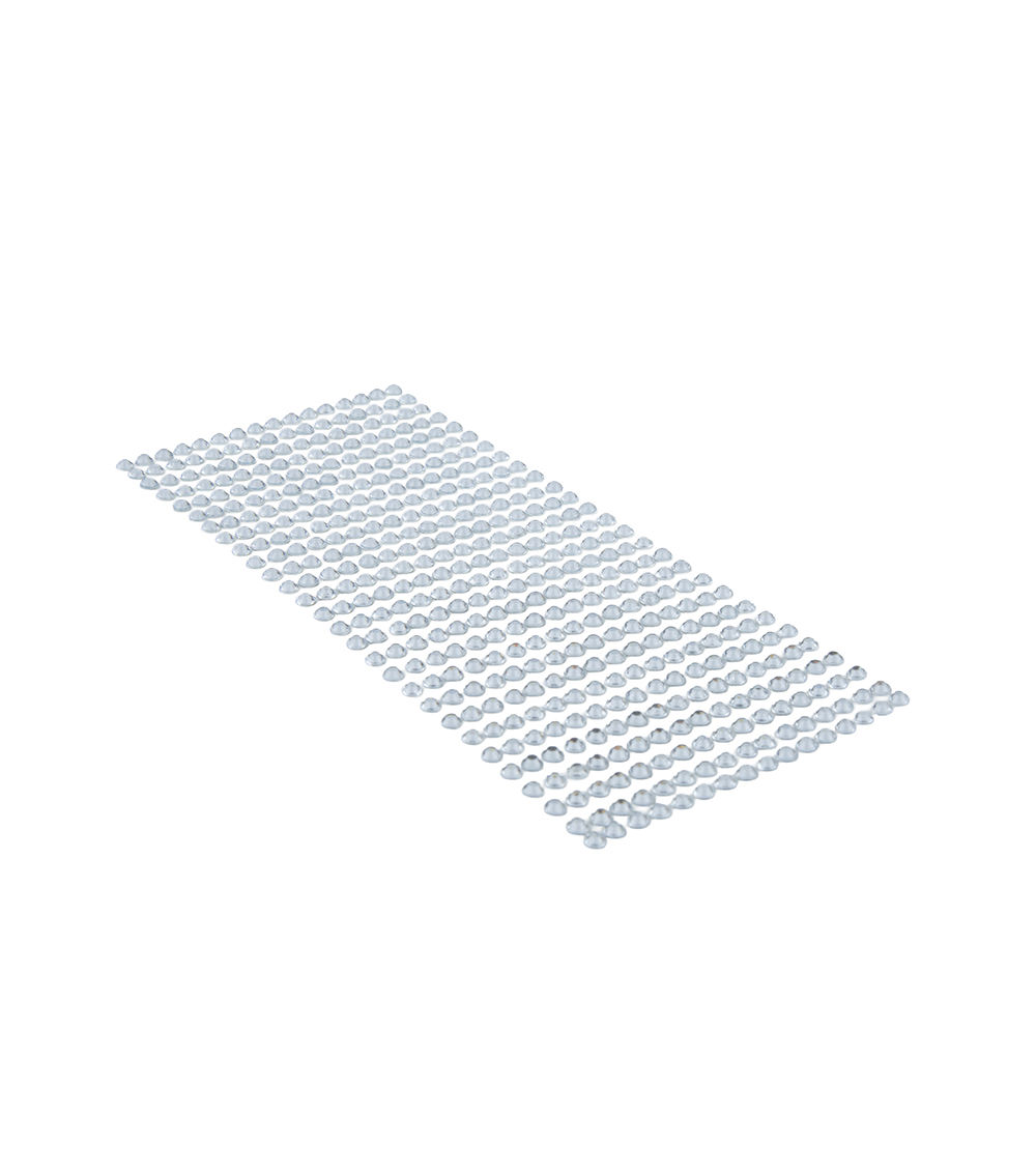 Rhinestone Sticker, Silver (3mm)