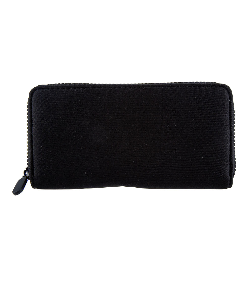 Zipped Long Wallet, Black