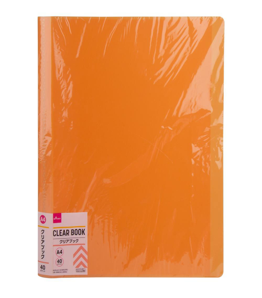 A4 Clear Book, Assorted (40 Pockets)