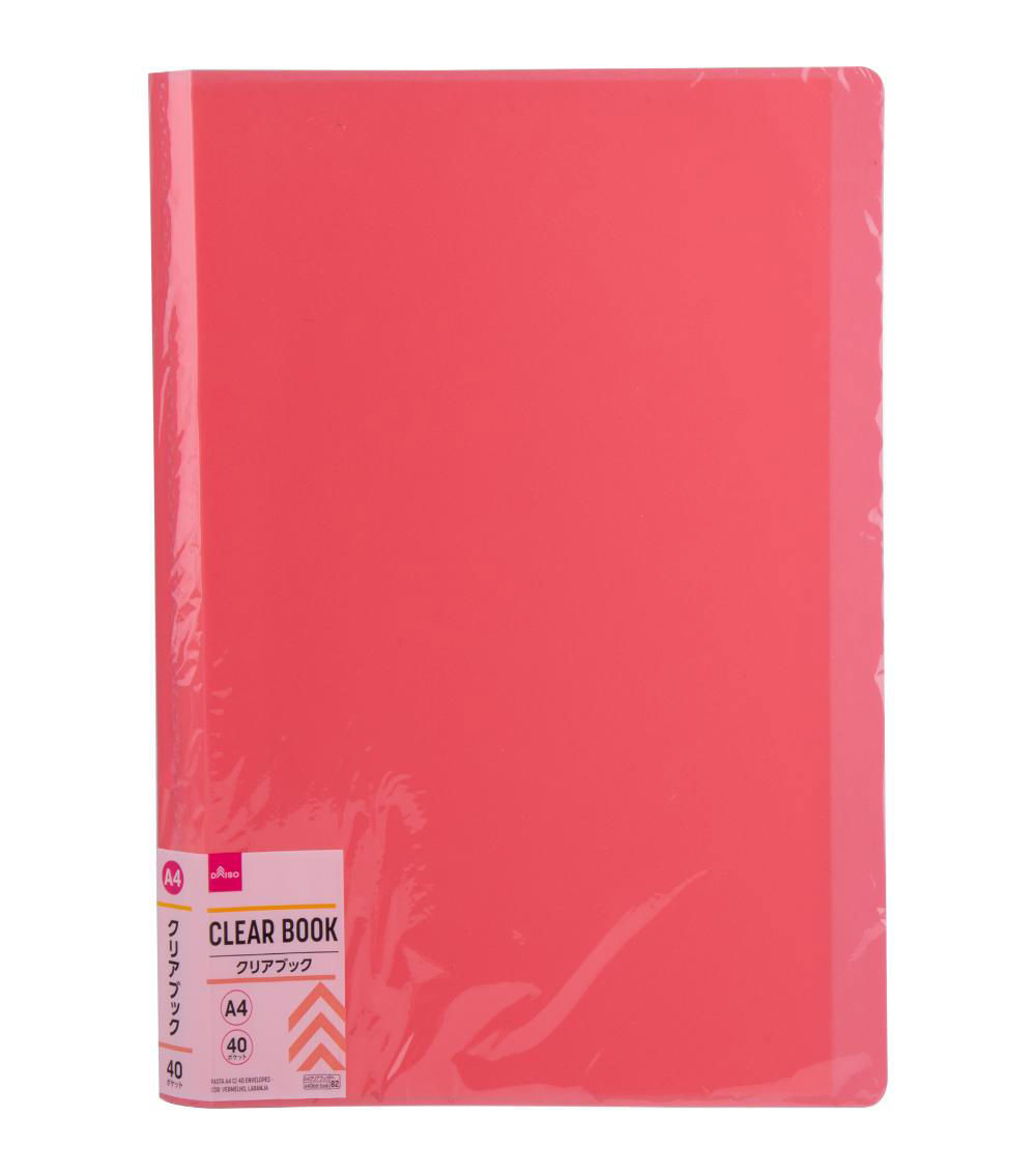 A4 Clear Book, Assorted (40 Pockets)