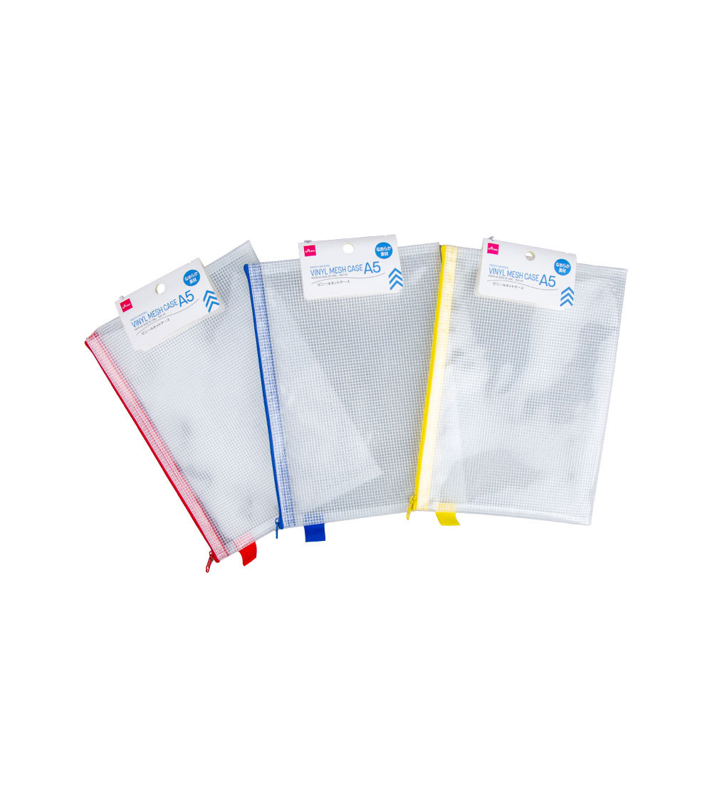 Vinyl Net Case – A5, Smooth Material, Assorted (1 pc)