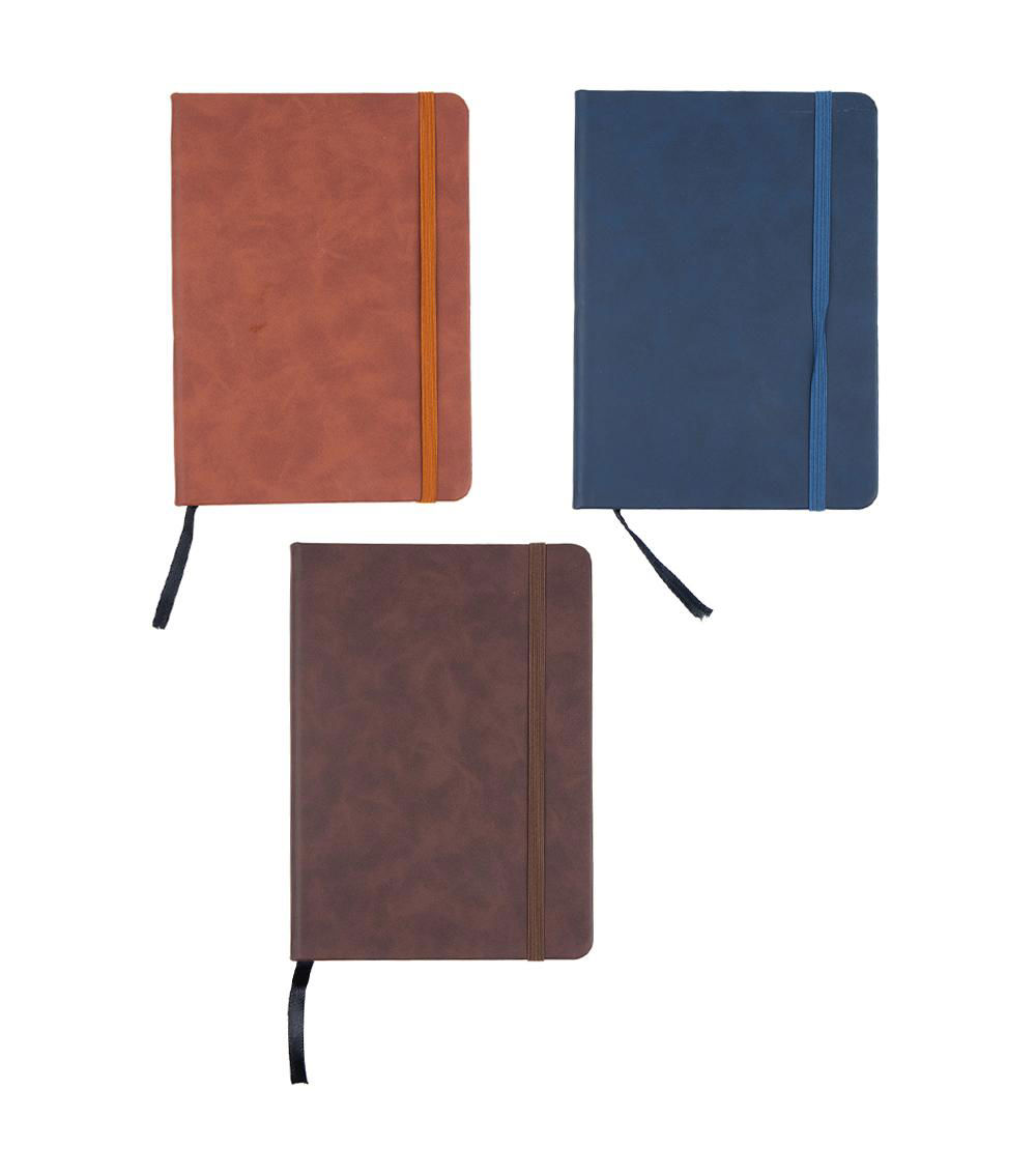 B6 Notebook With Artificial Leather Cover, Assorted (1 pc)