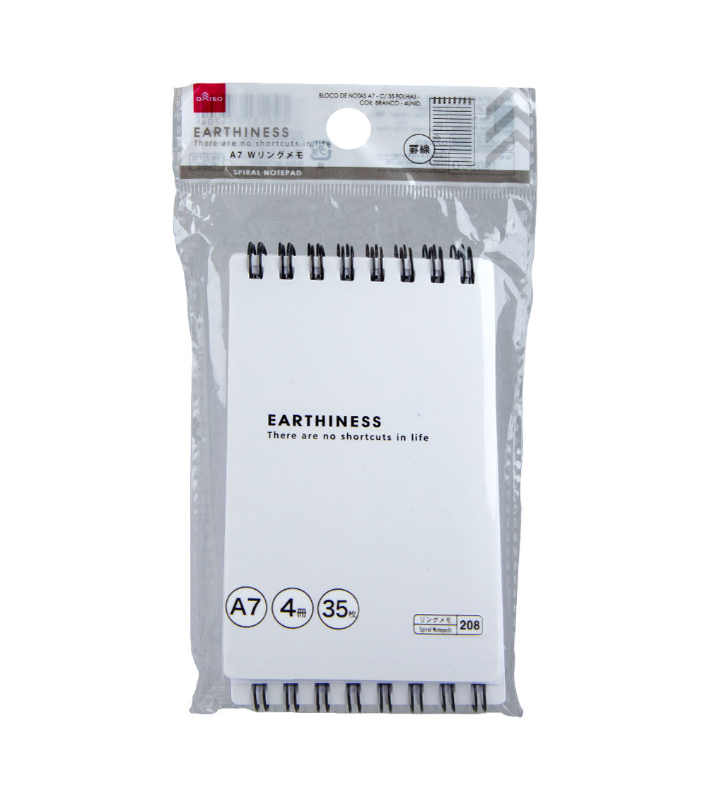 Spiral Notepad A7 Size, Off-White ( 35 Pages )