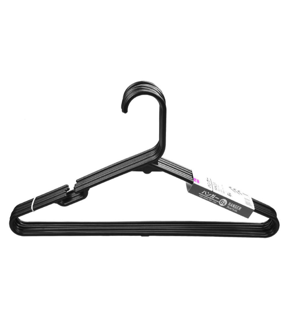 Black Clothes Hangers – 6-Piece Set – 39 cm