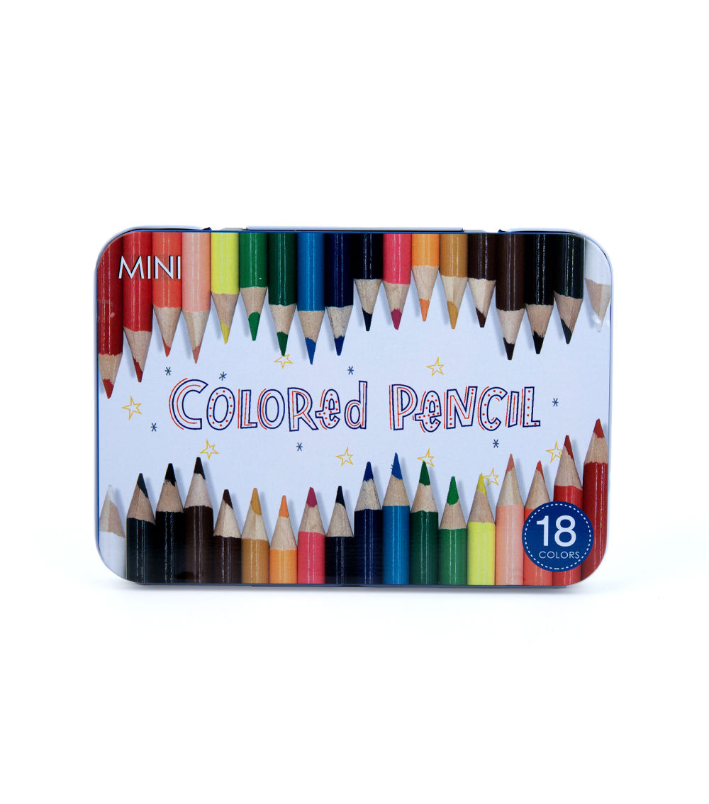 Mini Colored Pencil Set – Multi-Color (18 Colors)
