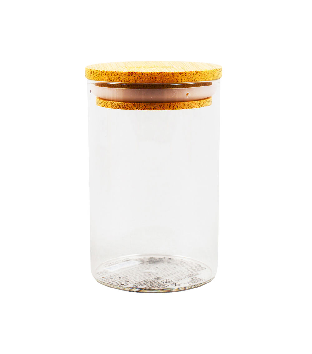 240ml Glass Canister with Bamboo Lid – Stylish and Eco-Frien