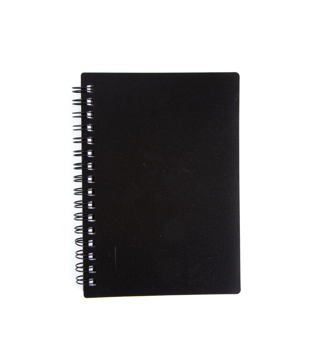 Spiral Notebook -Black - A6 - 80 Pages-