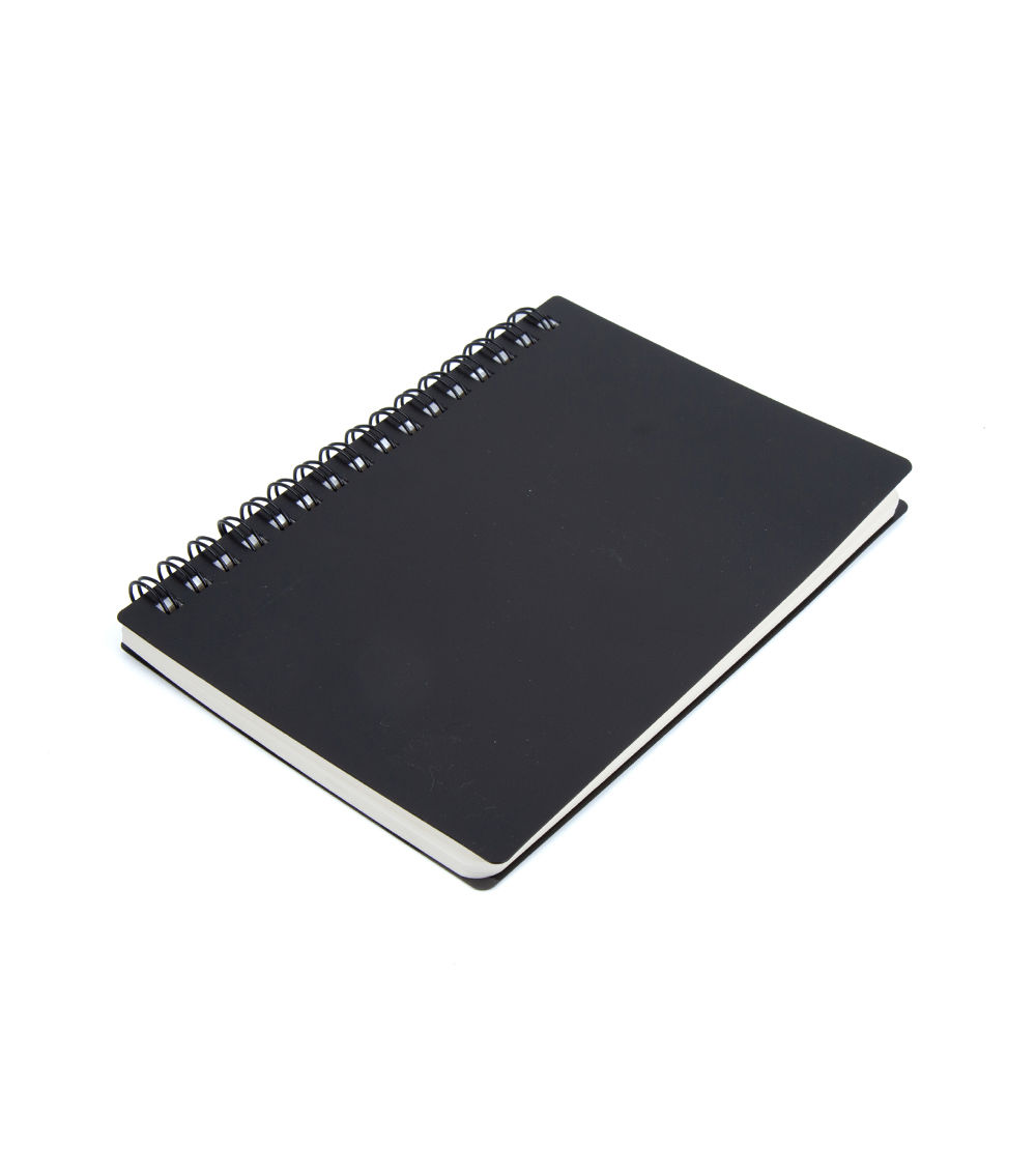Spiral Notebook -Black - A6 - 80 Pages-