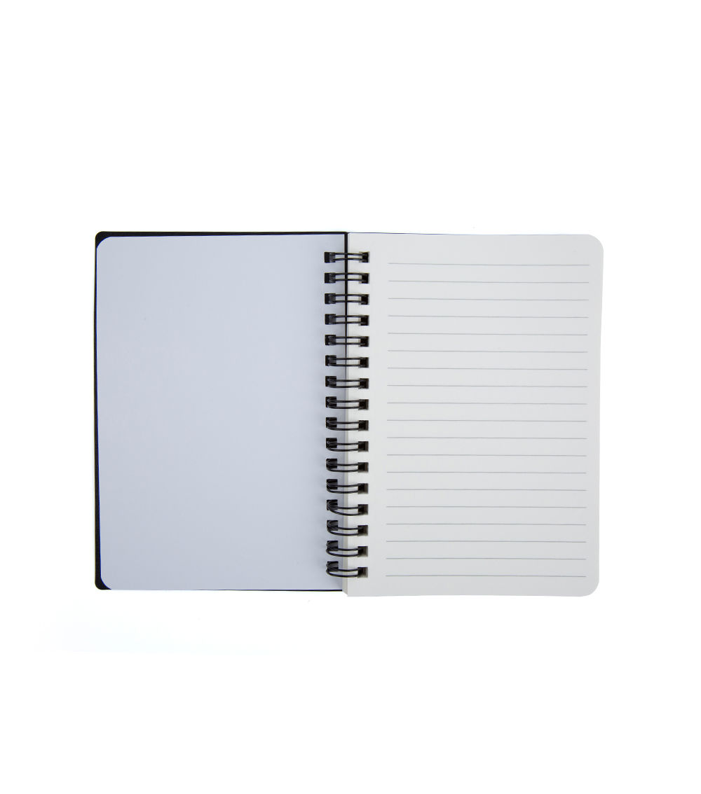 Spiral Notebook -Black - A6 - 80 Pages-
