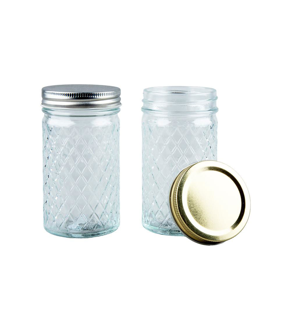 Steel Lid Glass Bottles, Assorted (5 pcs)