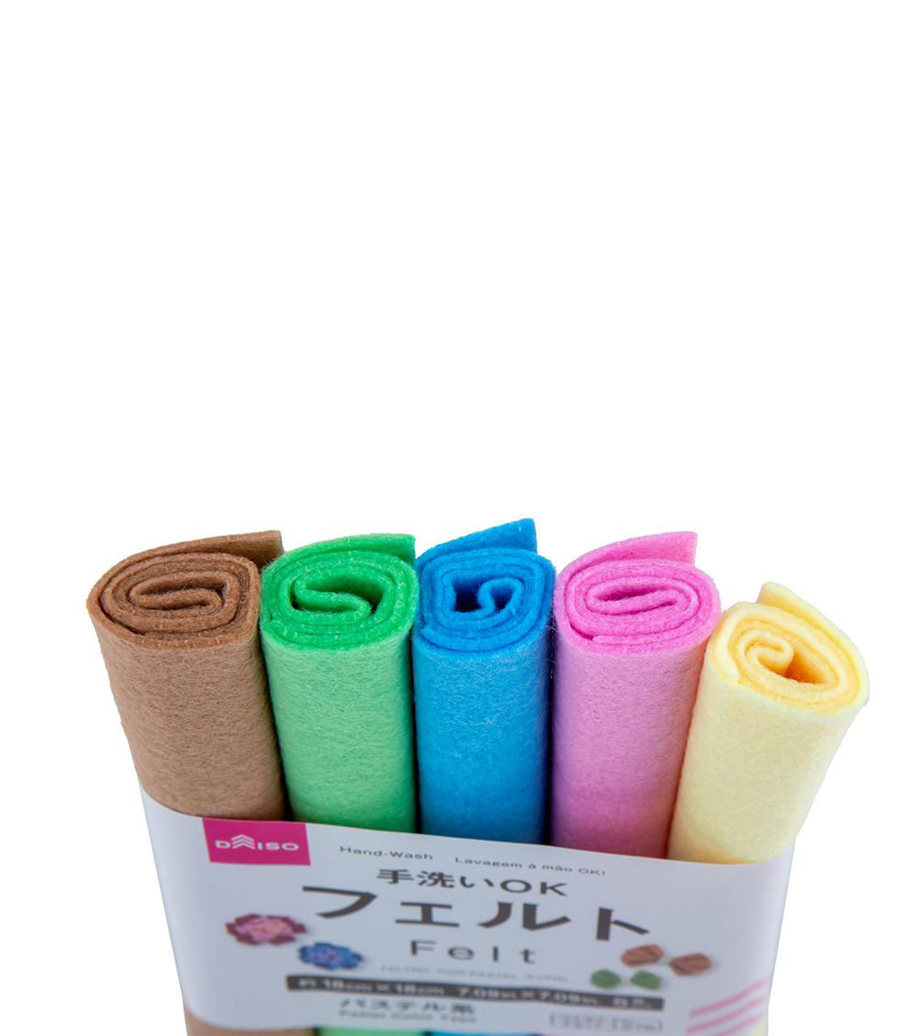 Hand-Wash Felt Sheets, Multicolor (5 pcs)