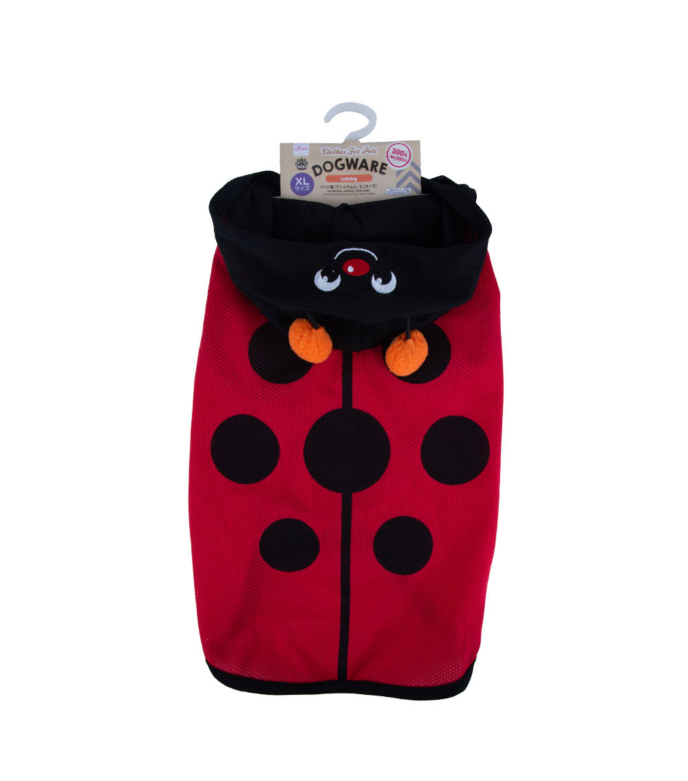 Ladybug Pet Costume - Cute Ladybird Dog Outfit with Hood XL