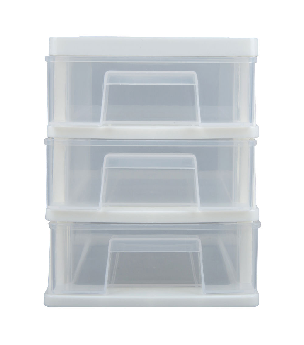 3-Tier Drawer Case, Assorted (11.5cm x 9cm x 13cm)