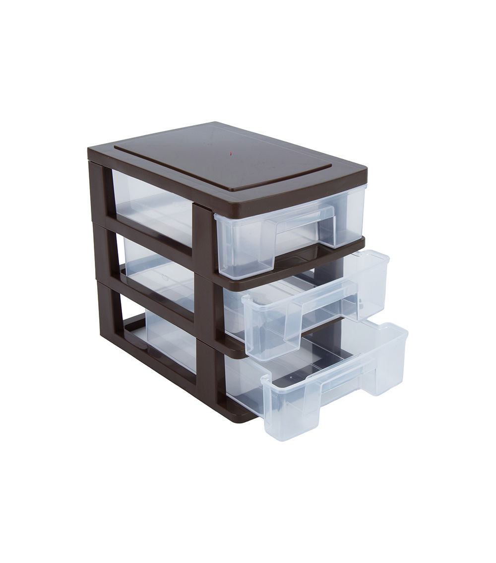 3-Tier Drawer Case, Assorted (11.5cm x 9cm x 13cm)