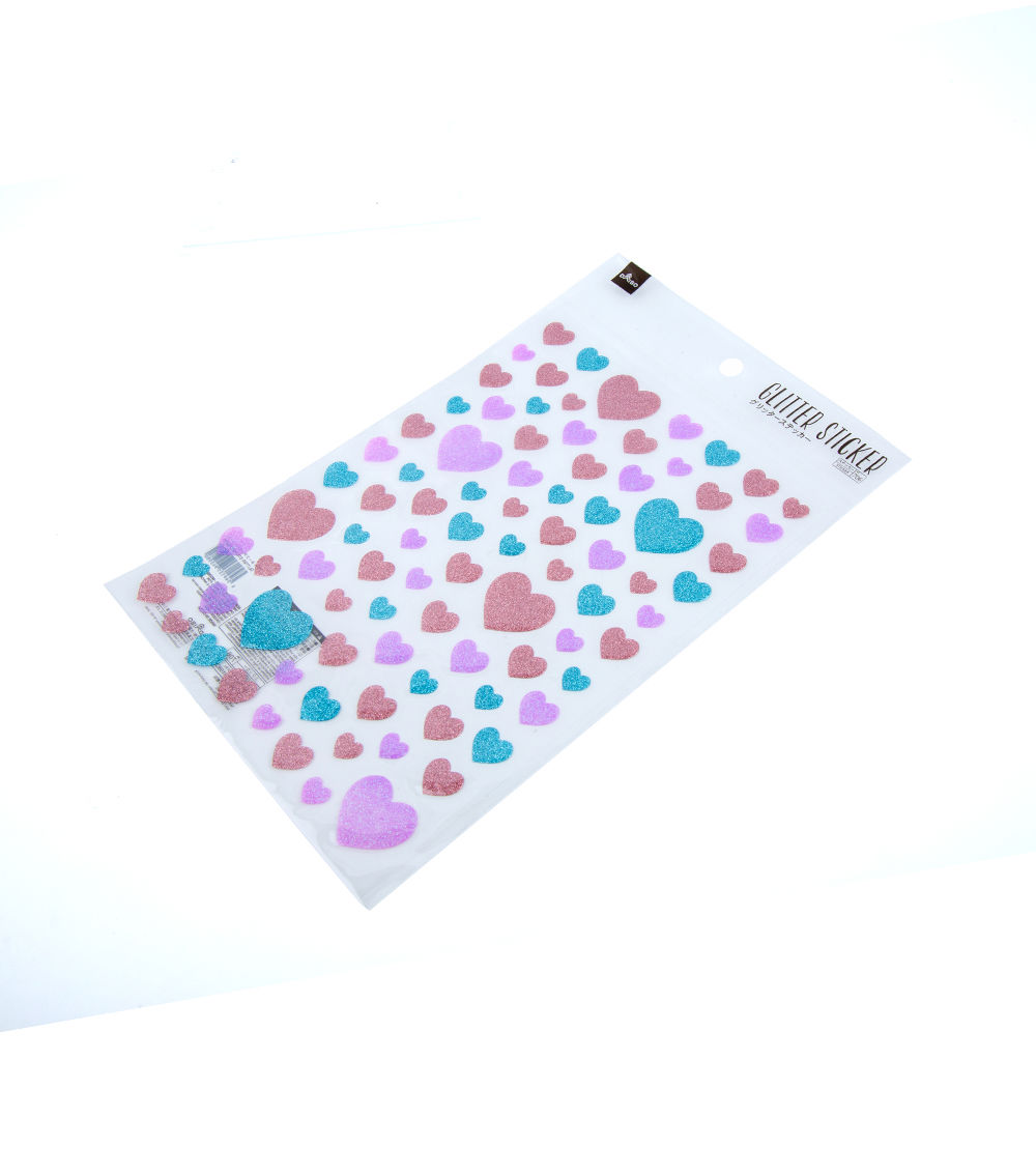 Glitter Heart Stickers – Sparkling Decorative Decals