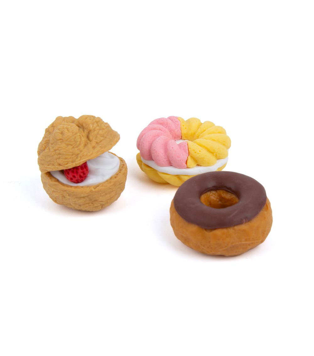 Donut Shape Erasers, Multicolor (1 set)