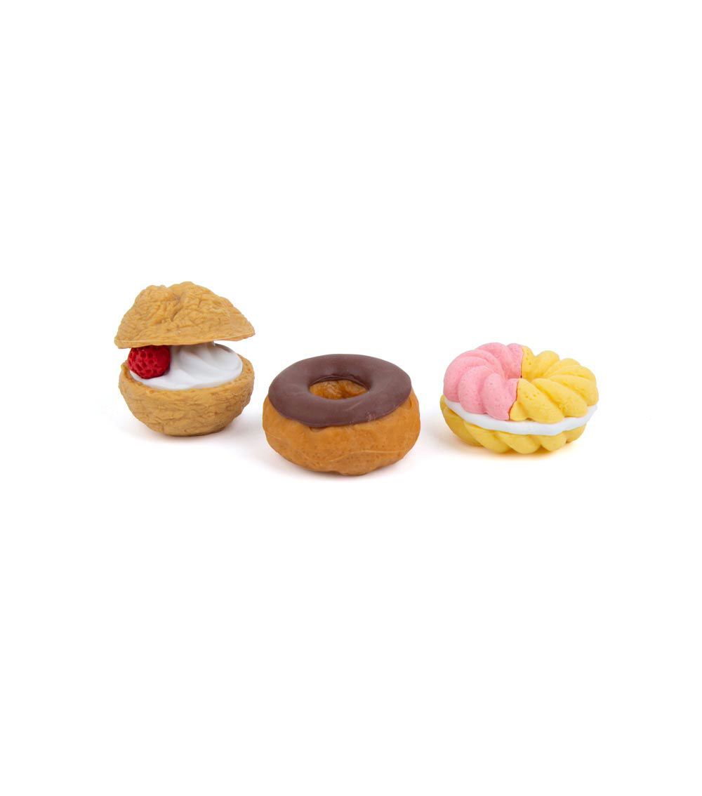 Donut Shape Erasers, Multicolor (1 set)