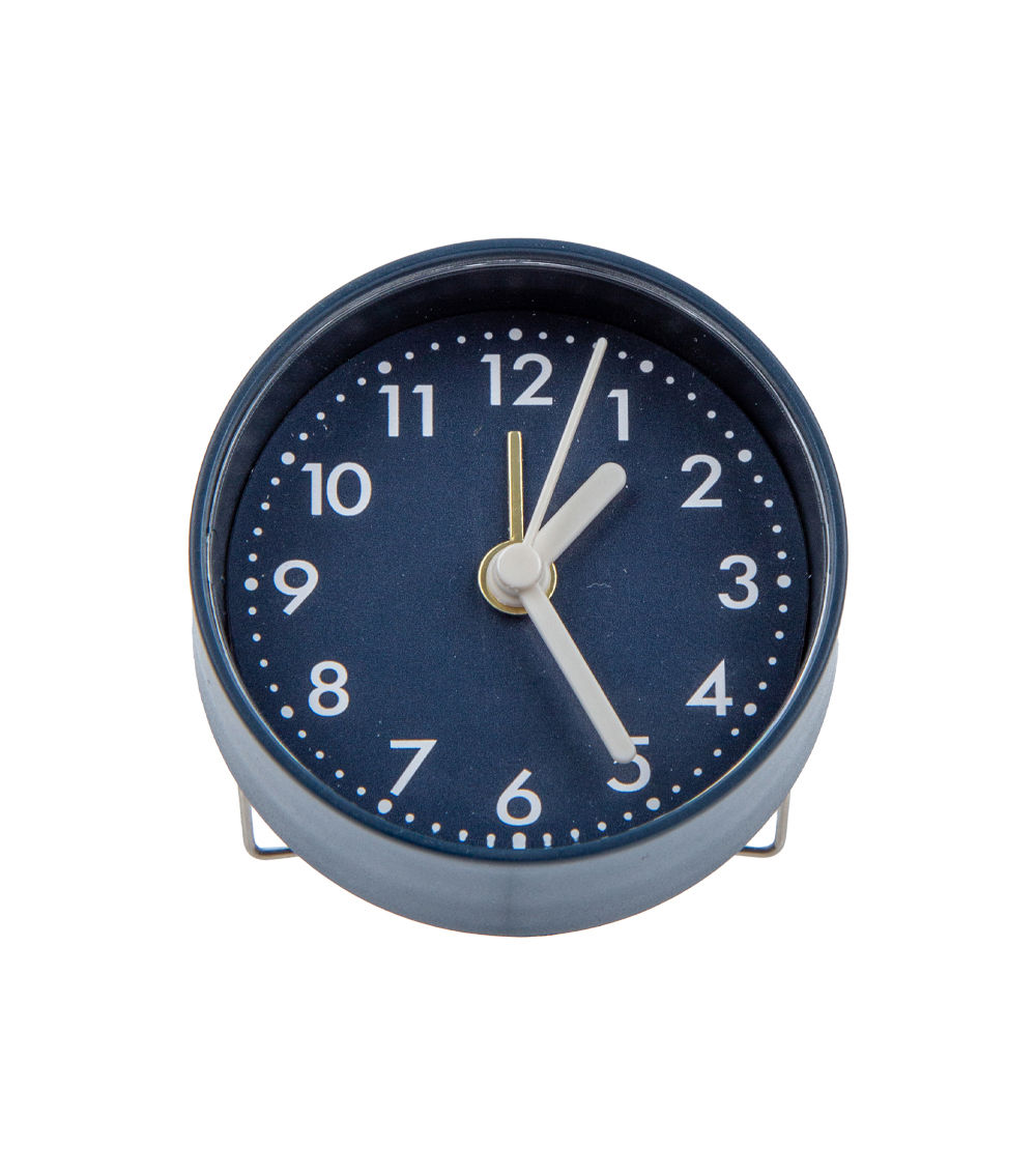 Round Mini Clock, Dark Navy