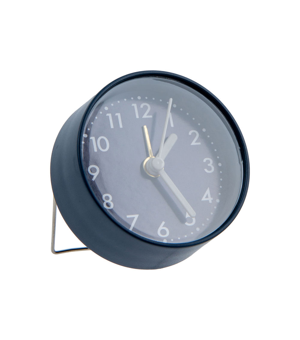 Round Mini Clock, Dark Navy