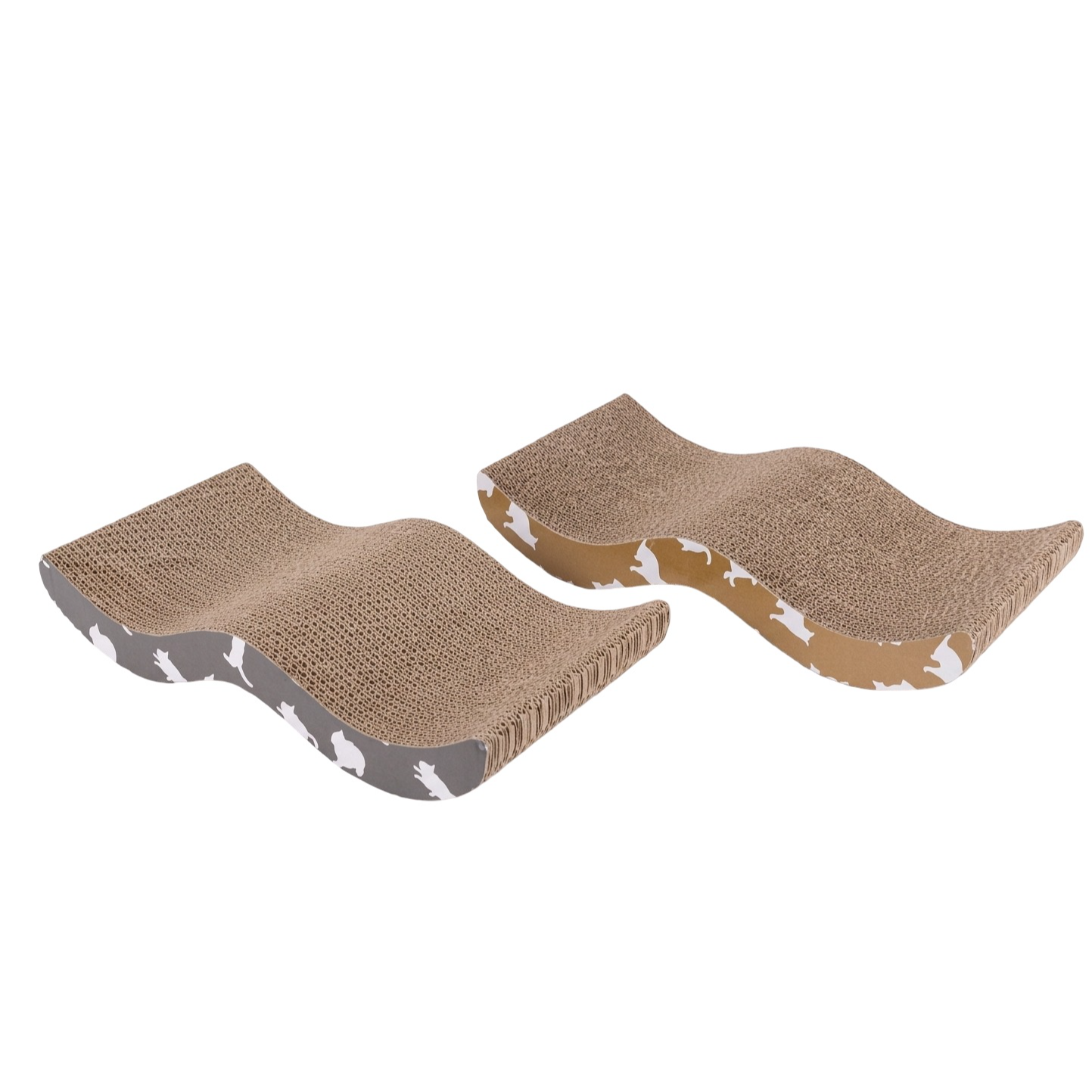 Cat Scratcher Lounge Bed - Cat Scratching Wave Shaped Pad