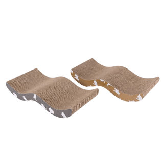 Cat Scratcher Lounge Bed - Cat Scratching Wave Shaped Pad