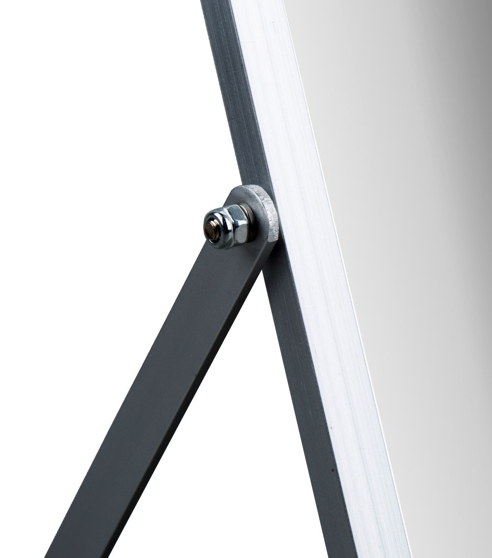 Glass Mirror with Aluminum Frame – White