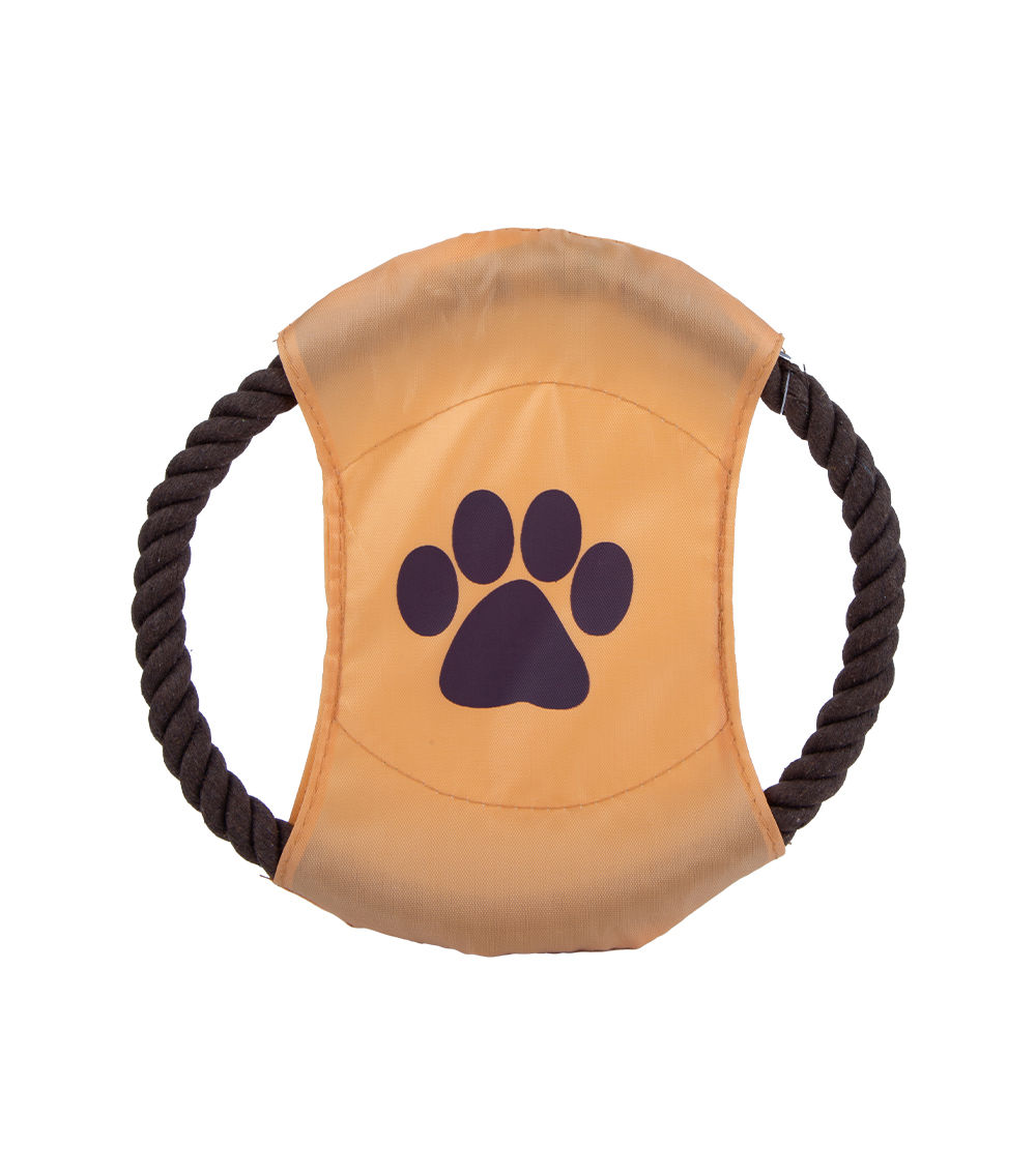Dog Rope Toy with Paw Print - Cute Play Toy, Assorted (1Pc)