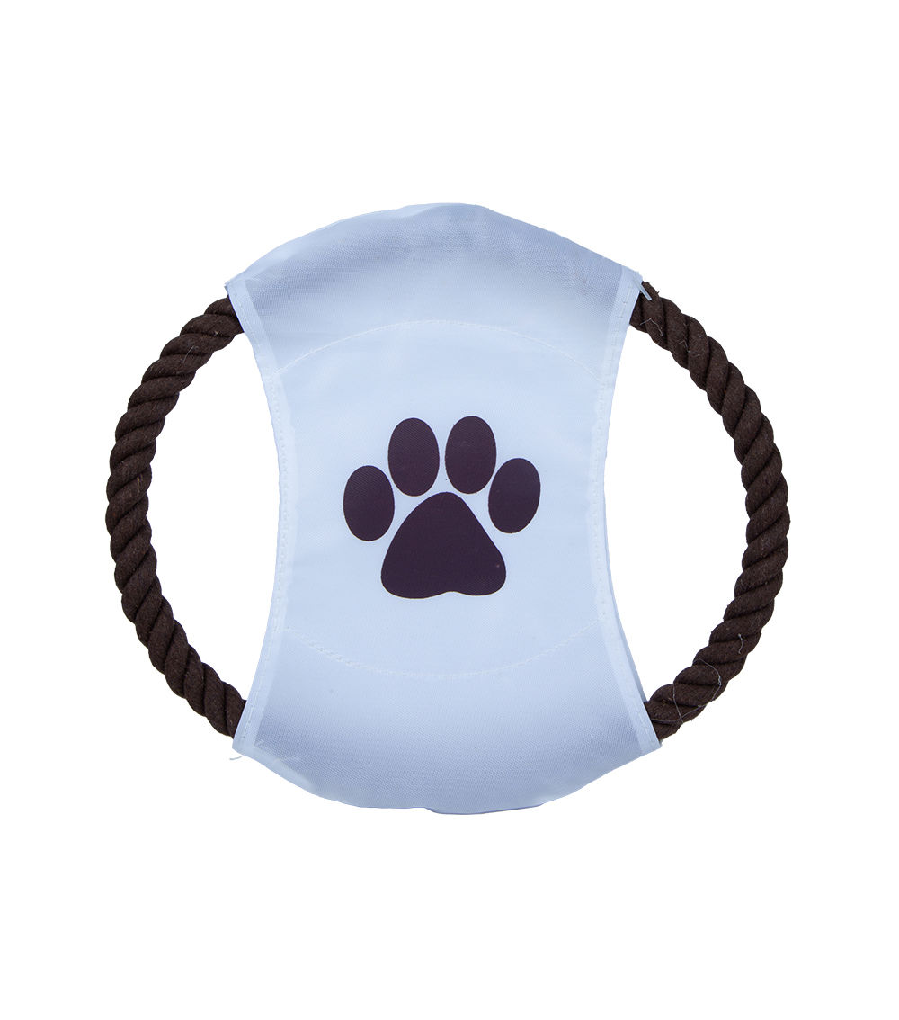 Dog Rope Toy with Paw Print - Cute Play Toy, Assorted (1Pc)