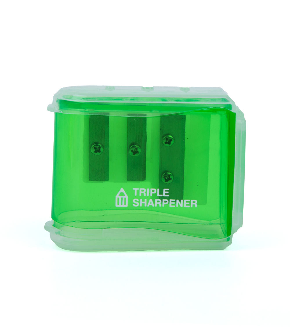 Triple Pencil Sharpener – Assorted (1 pc)