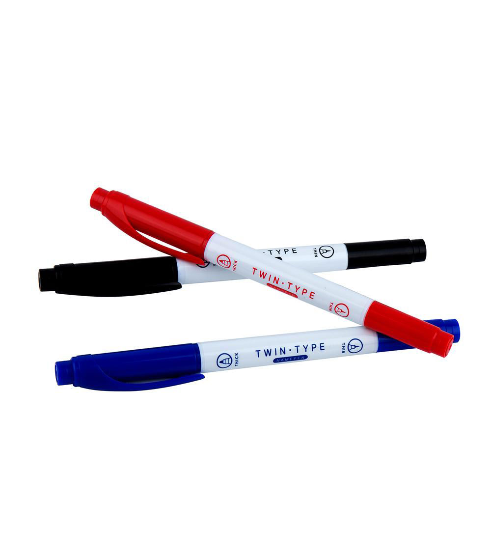 5-Piece Double-Side Oil-Based Marker Set, Multicolor (3 pcs)