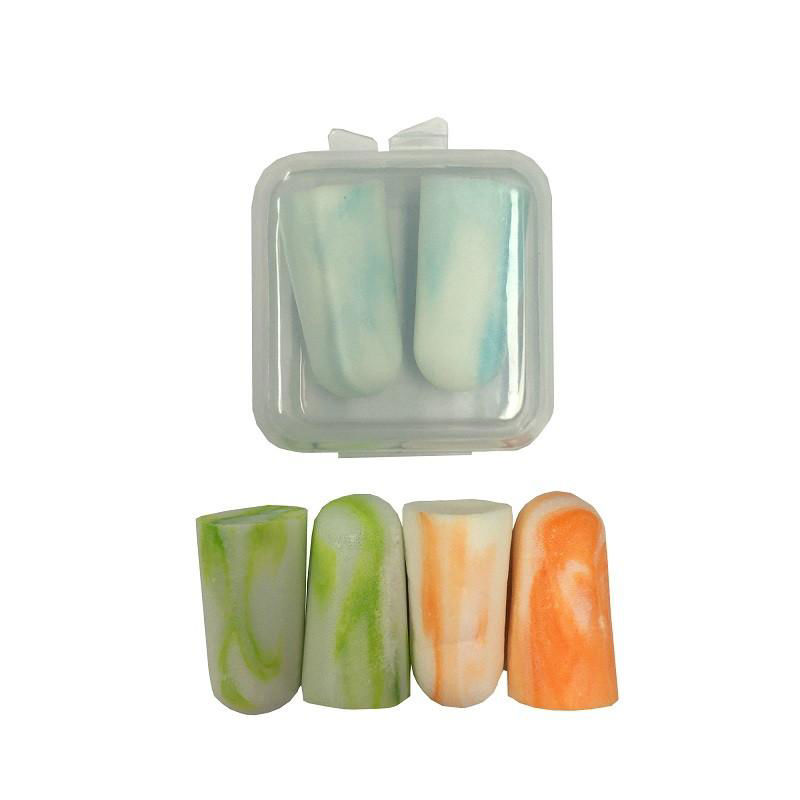 Marble-Design Earplug Case Set, Multicolor (3 pairs)