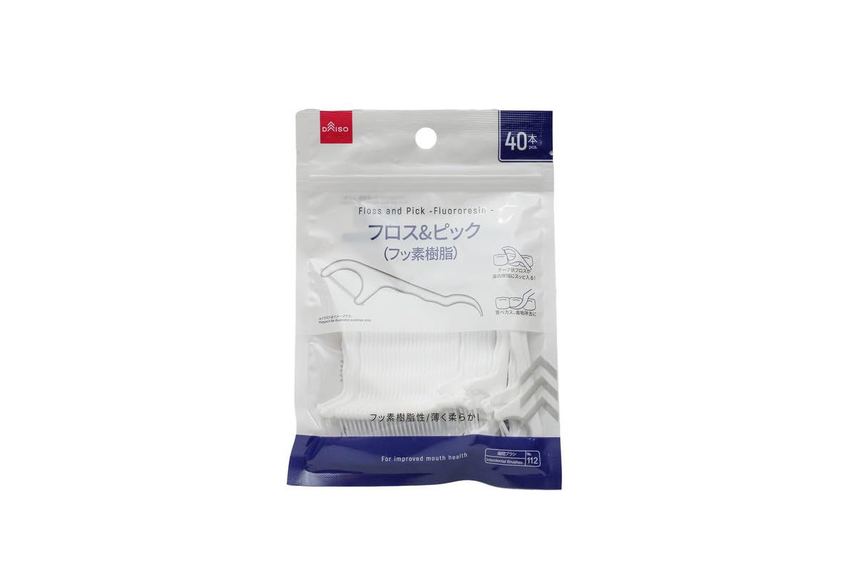 40-Piece Fluororesin Dental Floss Picks